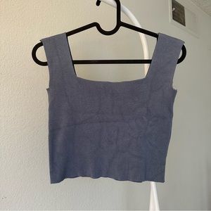 Knit square neck top